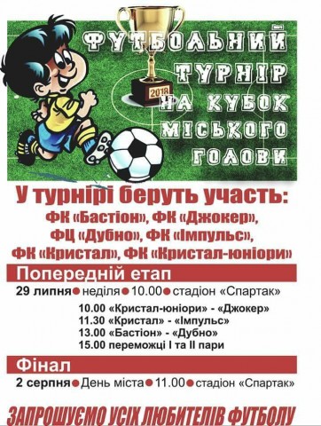 За Кубок мера позмагається 5 футбольних команд